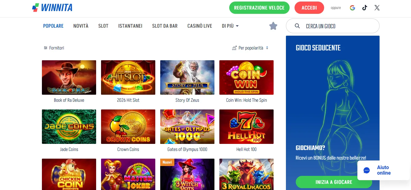La piattaforma Winnita