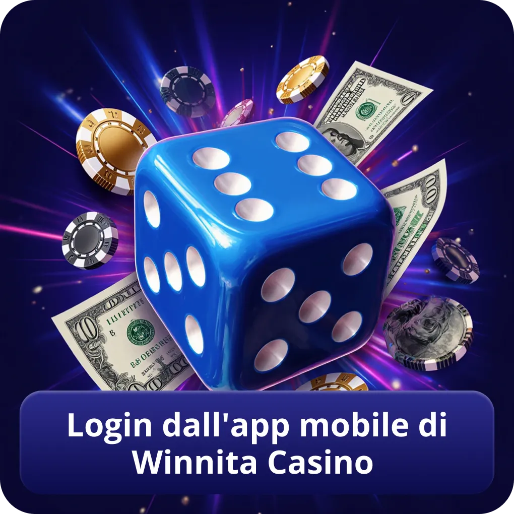 Login dall'app mobile di Winnita Casino
