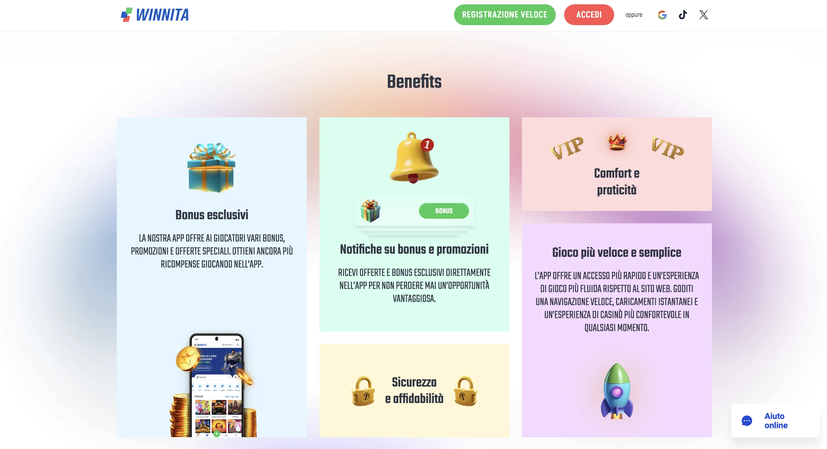 Winnita App: requisiti di sistema per Android